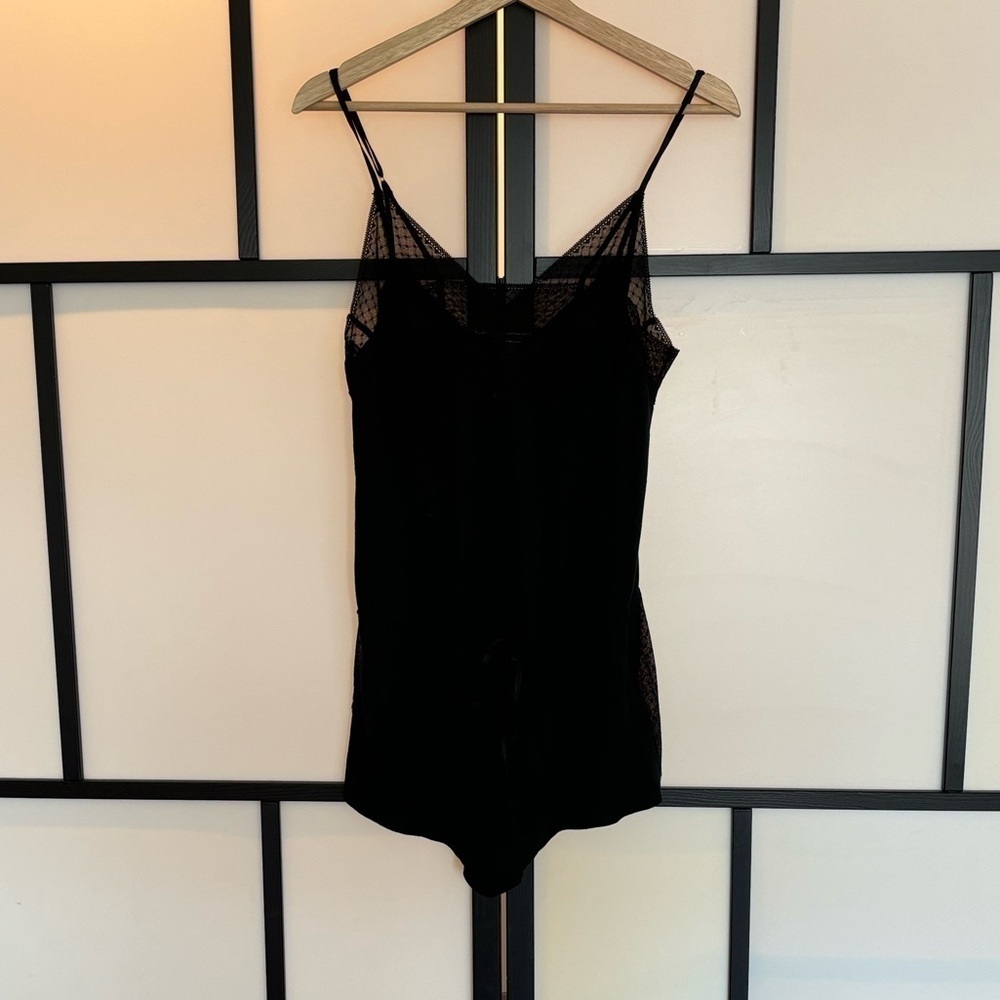 Victoria’s Secret romper shorts spaghetti strap adjustable waist. Black. Small